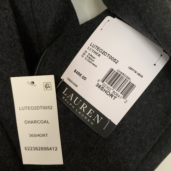 Ralph lauren men’s charcoal color coat , Italian fabrics. - Picture 2 of 3